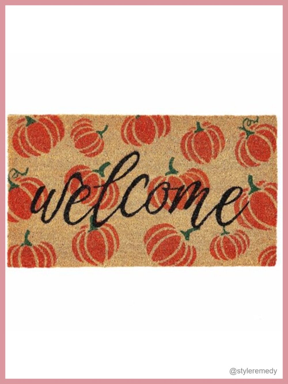 Coco Coir Halloween Welcome Doormat 17x30 Heavy Duty Backing